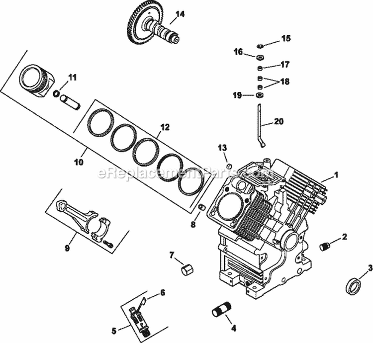 Page C Diagram and Parts List for CH730-0163  Kohler Engine