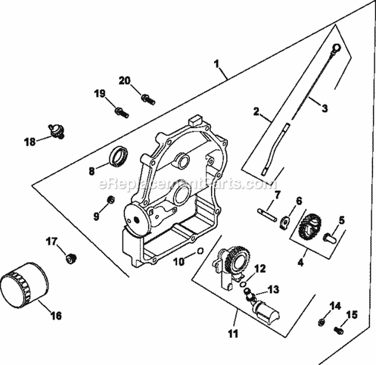 Page K Diagram and Parts List for CH640-3066  Kohler Engine