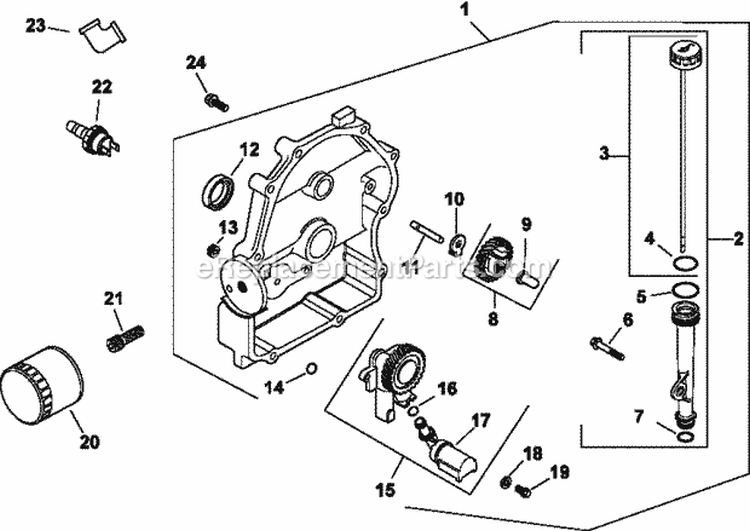 Page K Diagram and Parts List for CH20-64709  Kohler Engine