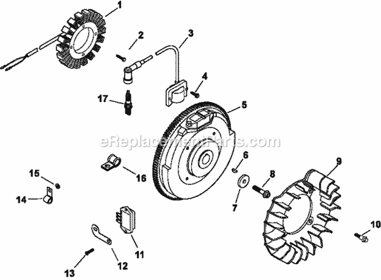 Page L Diagram and Parts List for CH730-0224  Kohler Engine