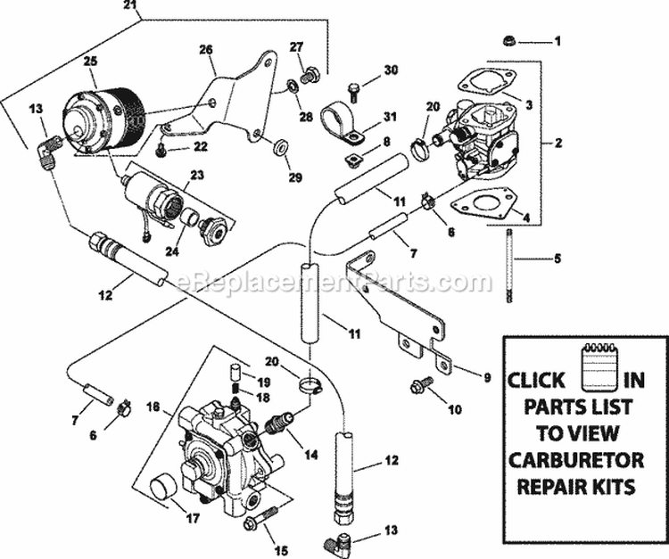 Page G Diagram and Parts List for CH730-0227  Kohler Engine