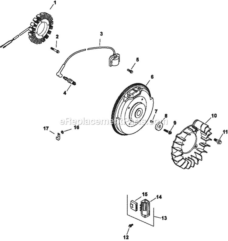 Page K Diagram and Parts List for CH730-0036  Kohler Engine