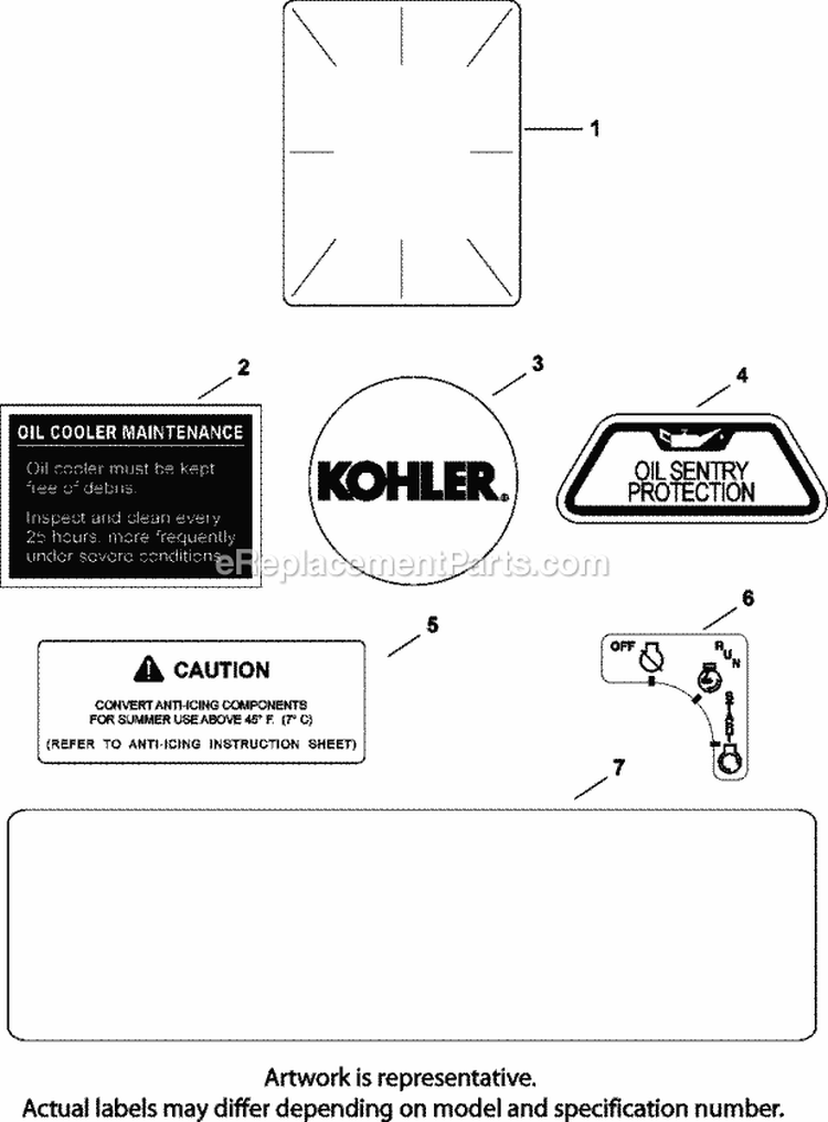 Page J Diagram and Parts List for CH730-3202  Kohler Engine