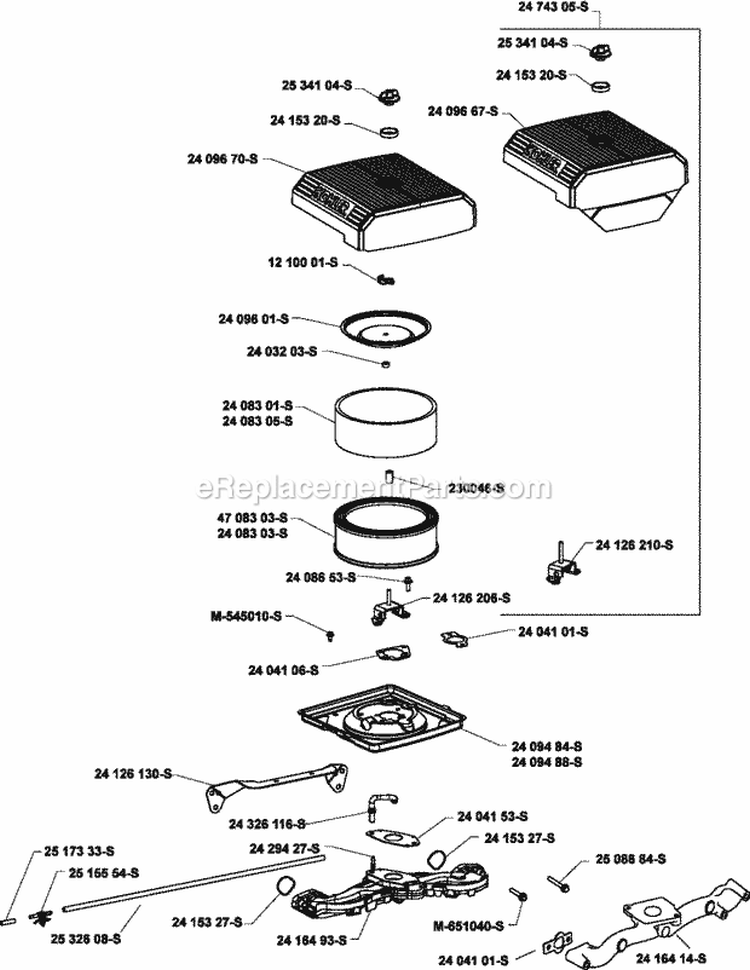 Page A Diagram and Parts List for CH730-3207  Kohler Engine