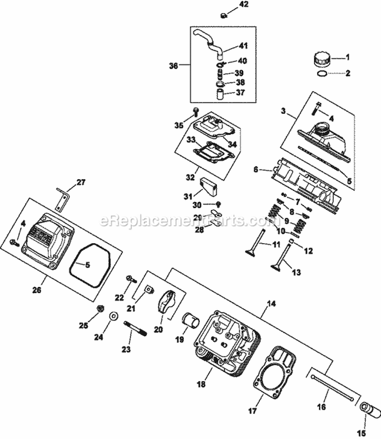Page J Diagram and Parts List for CH730-0170  Kohler Engine