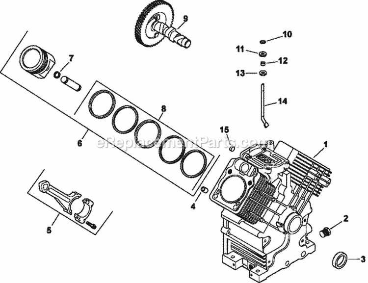 Page D Diagram and Parts List for CH730-3224  Kohler Engine