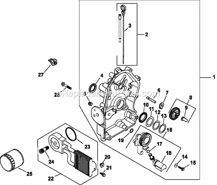 Page M Diagram and Parts List for CH730-0142  Kohler Engine