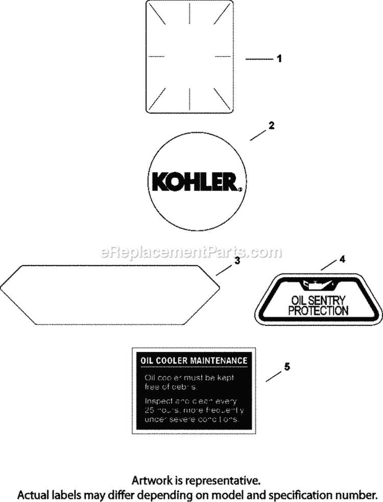 Page G Diagram and Parts List for CH730-3234  Kohler Engine