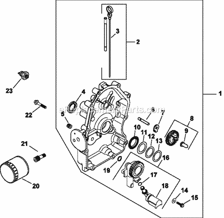 Page M Diagram and Parts List for CH730-0111  Kohler Engine