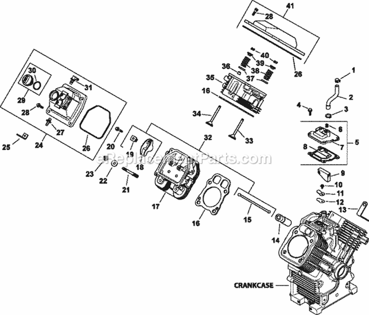 Page J Diagram and Parts List for CH730-0153  Kohler Engine