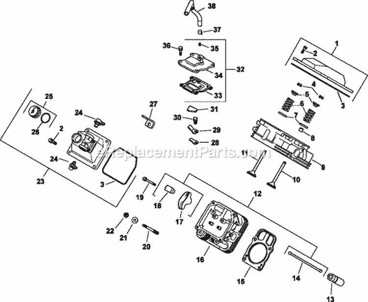 Page F Diagram and Parts List for CH25-68654  Kohler Engine