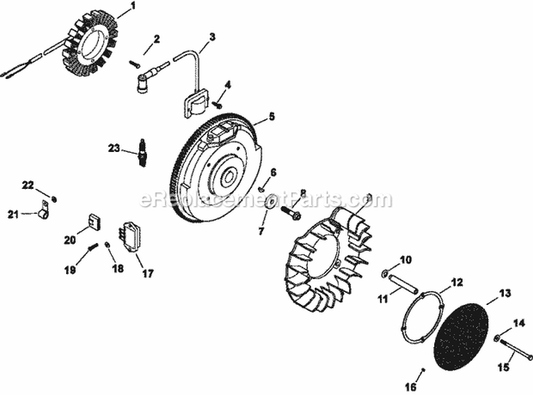 Page K Diagram and Parts List for CH730-3254  Kohler Engine