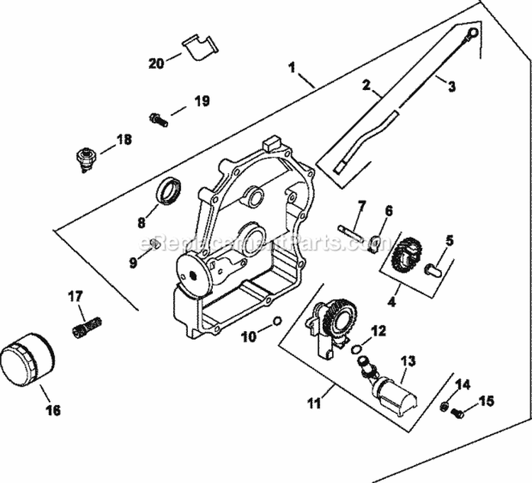 Page L Diagram and Parts List for CH20-64722  Kohler Engine