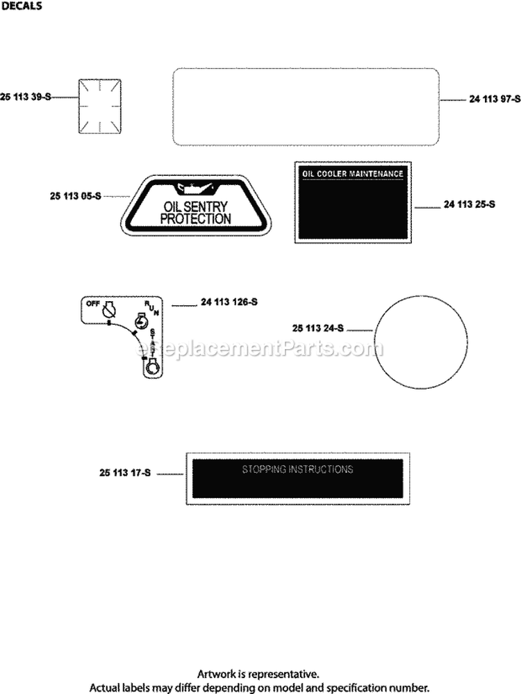 Page I Diagram and Parts List for CH730-3261  Kohler Engine
