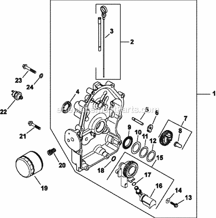 Page K Diagram and Parts List for CH730-0165  Kohler Engine