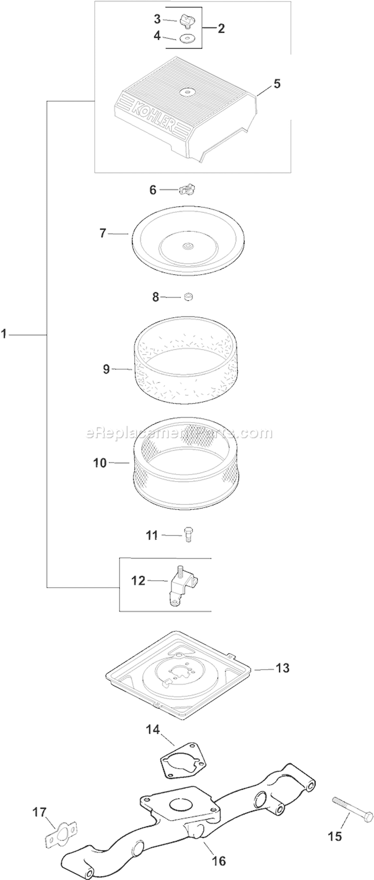 Page A Diagram and Parts List for CH730GS-CH730-0119  Kohler Engine