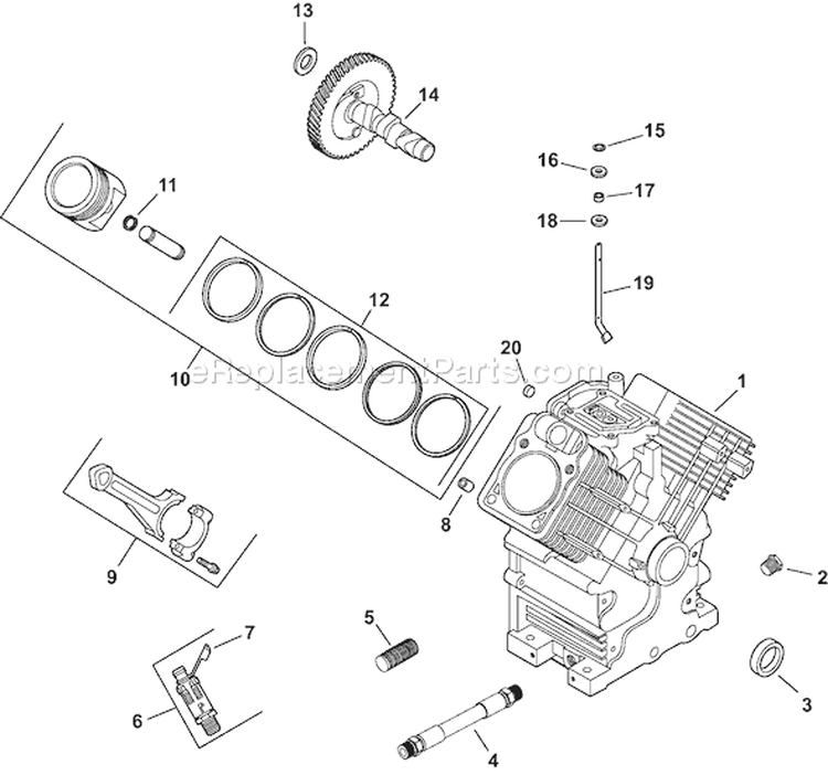 Page C Diagram and Parts List for CH730PS-CH730-0122  Kohler Engine