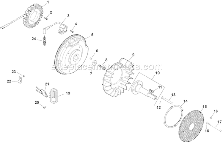 Page J Diagram and Parts List for CH730S-CH730-0003  Kohler Engine