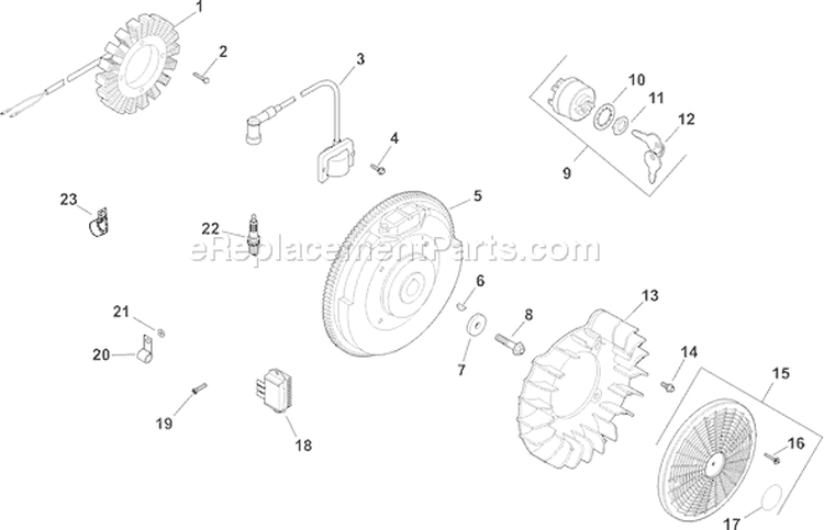 Page J Diagram and Parts List for CH730S-CH730-0008  Kohler Engine