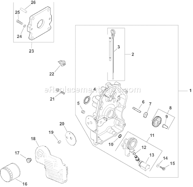 Page L Diagram and Parts List for CH25S-68667  Kohler Engine