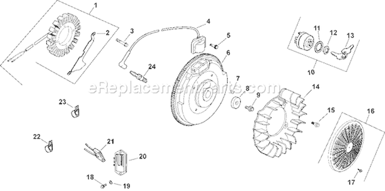 Page J Diagram and Parts List for CH730S-CH730-0039  Kohler Engine