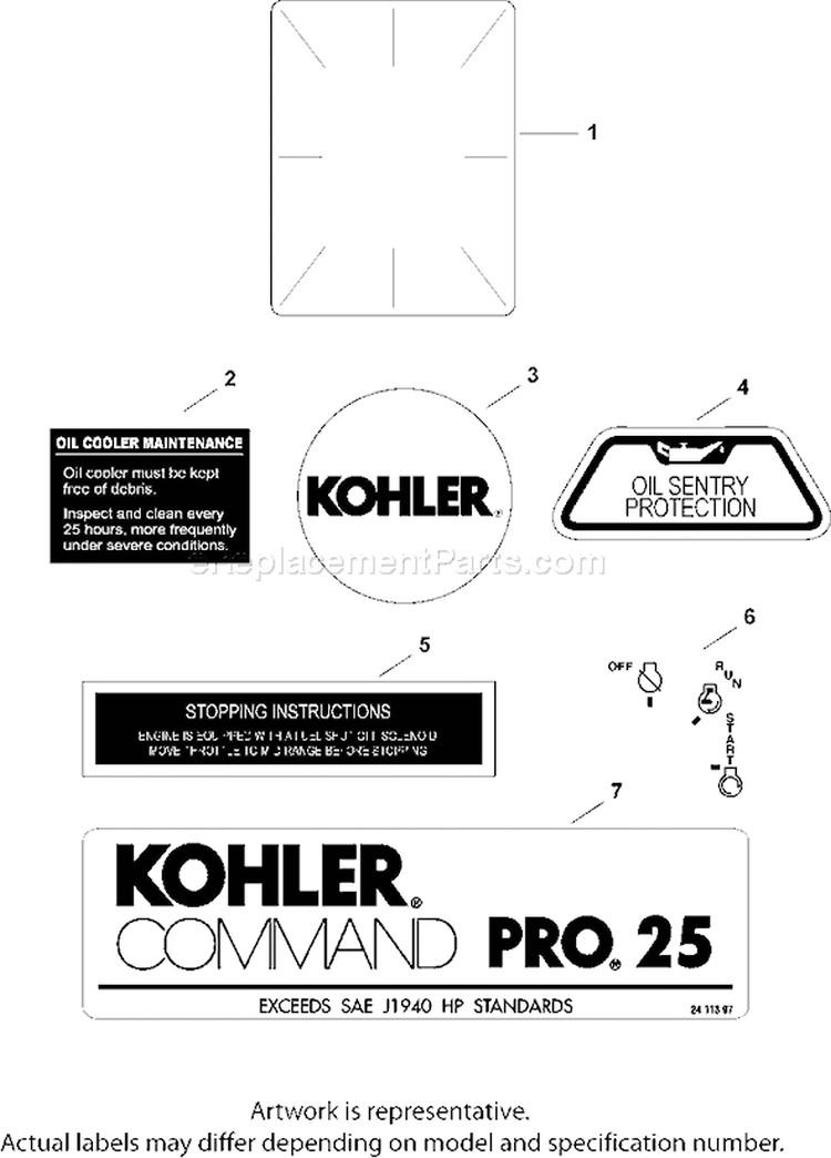 Page E Diagram and Parts List for CH730S-CH730-0039  Kohler Engine