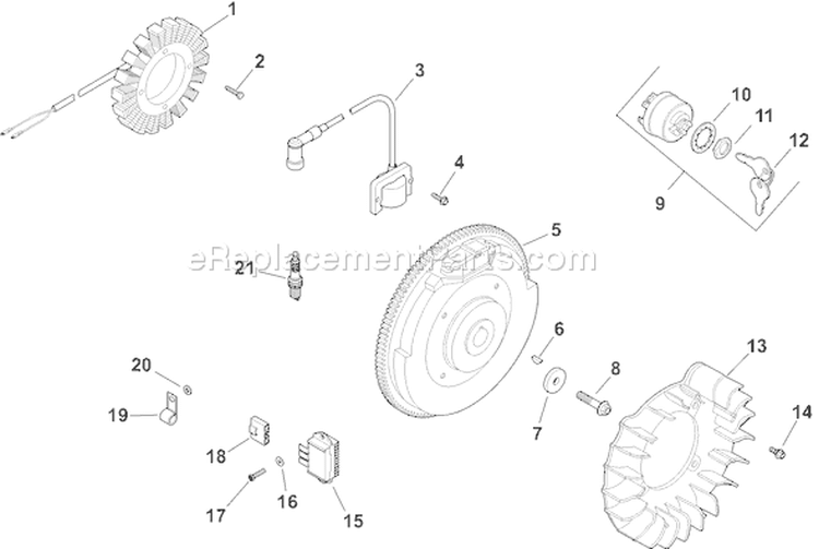 Page J Diagram and Parts List for CH730GS-CH730-0119  Kohler Engine
