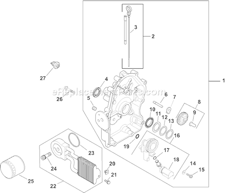 Page L Diagram and Parts List for CH25PS-68634  Kohler Engine