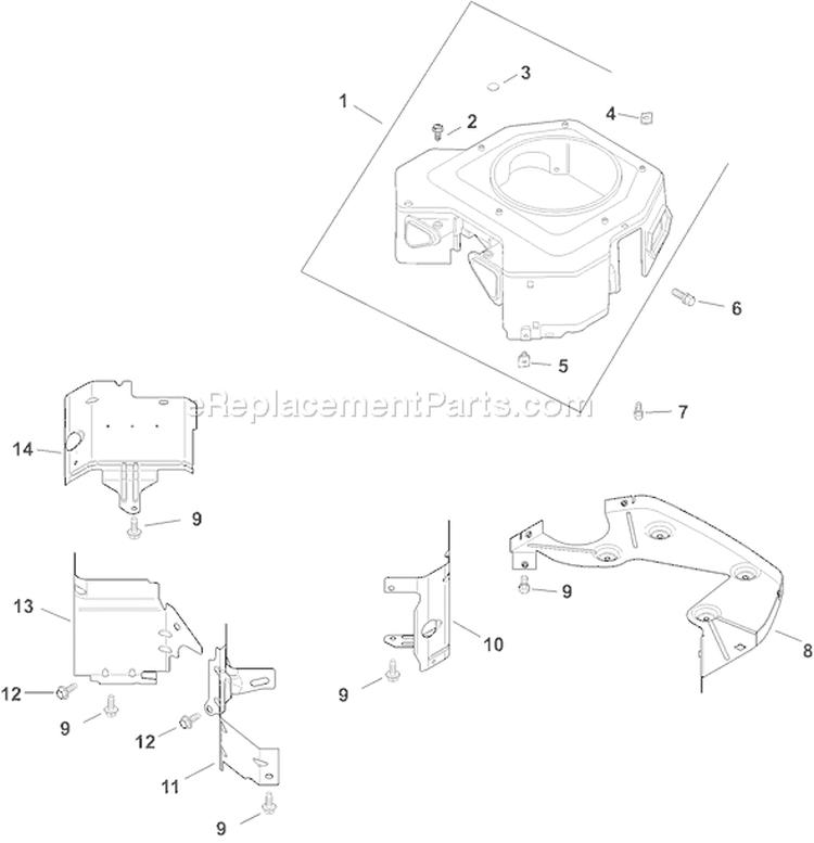 Page B Diagram and Parts List for CH20S-64614  Kohler Engine