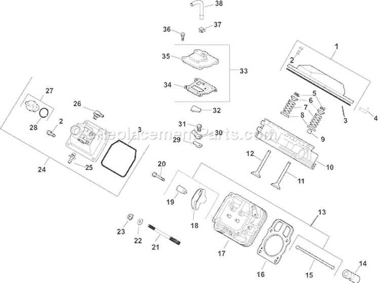 Page I Diagram and Parts List for CH25S-68673  Kohler Engine