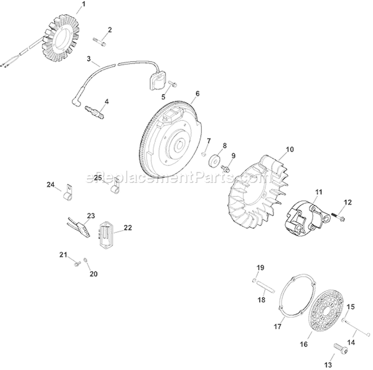 Page J Diagram and Parts List for CH730S-CH730-0075  Kohler Engine