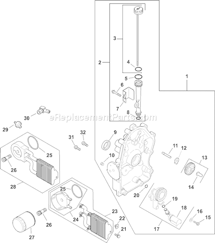 Page L Diagram and Parts List for CH25S-68703  Kohler Engine
