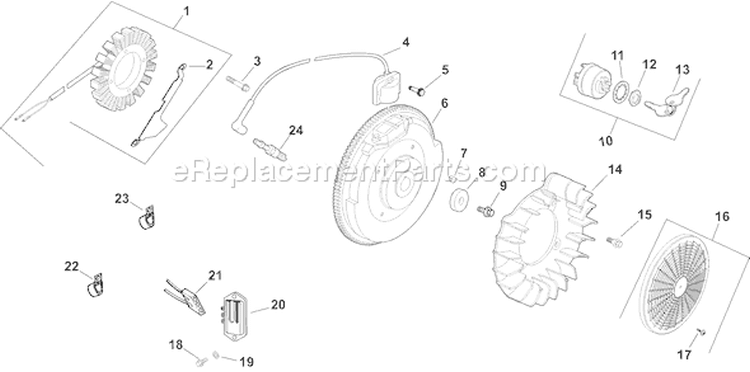 Page J Diagram and Parts List for CH730S-CH730-0077  Kohler Engine