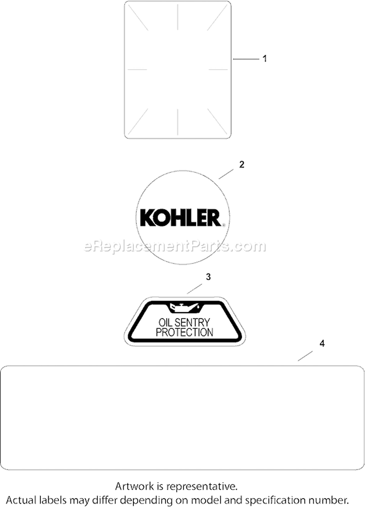 Page E Diagram and Parts List for CH18S-62654  Kohler Engine