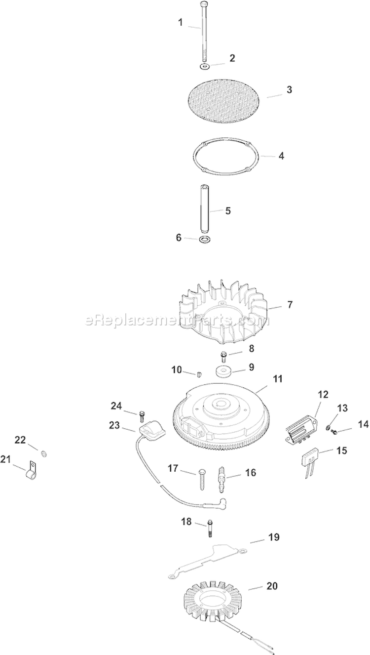 Page J Diagram and Parts List for CH730S-CH730-0087  Kohler Engine