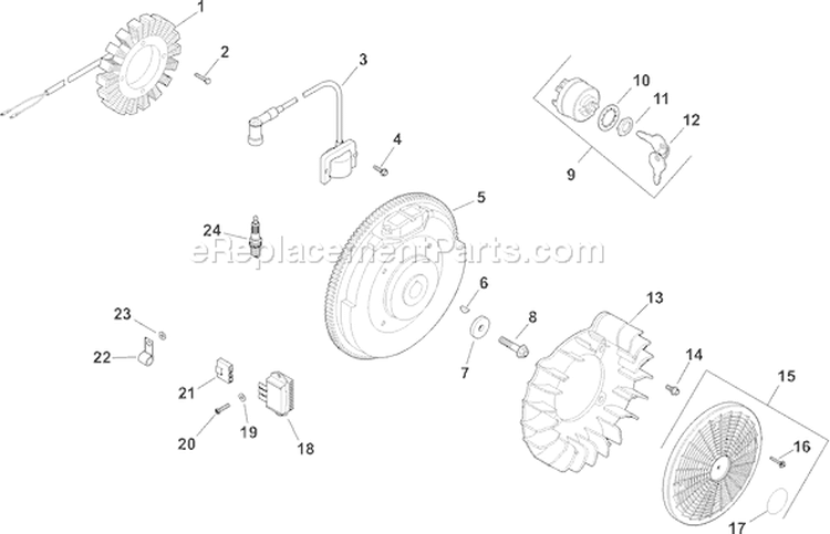 Page J Diagram and Parts List for CH730S-CH730-0083  Kohler Engine