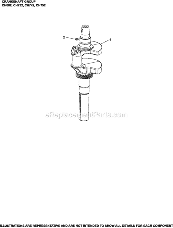 Crankshaft_Group_1-24-46_Ch682-752 Diagram and Parts List for CH732-3000  Kohler Engine