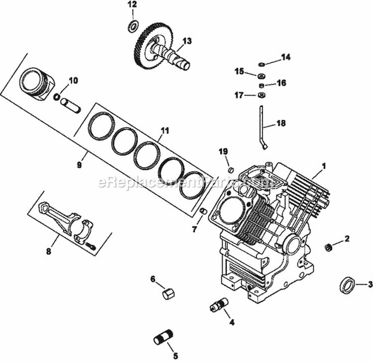 Page D Diagram and Parts List for CH735-3010  Kohler Engine