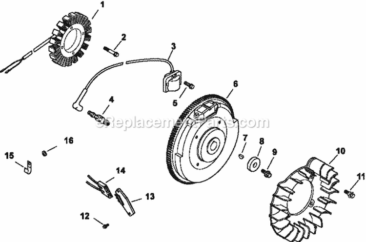 Page K Diagram and Parts List for CH740-0028  Kohler Engine