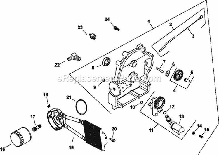 Page K Diagram and Parts List for CH730-0081  Kohler Engine