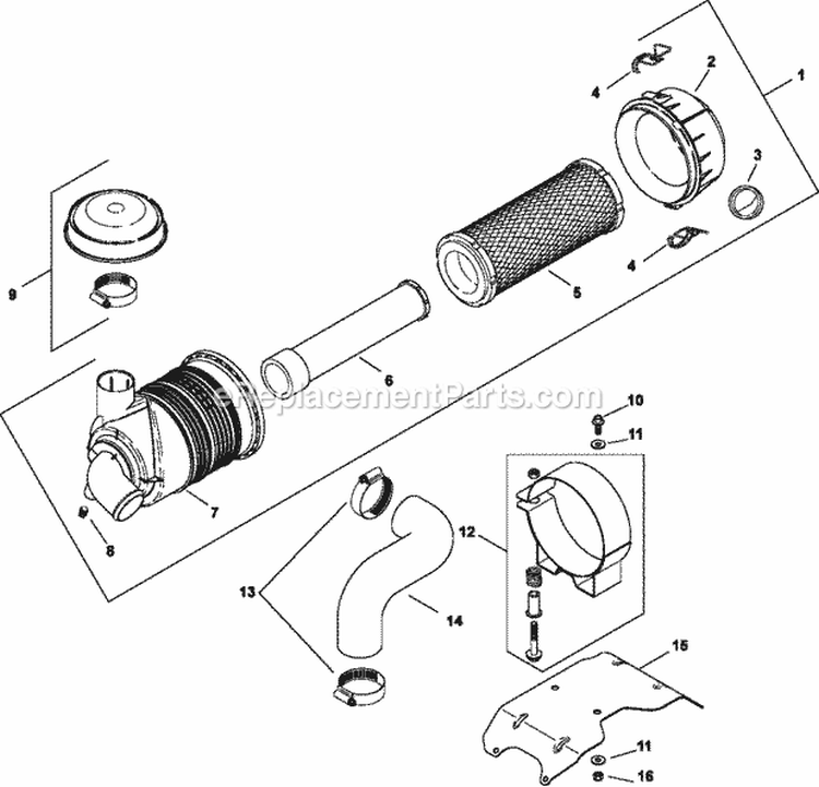 Page L Diagram and Parts List for CH740-0041  Kohler Engine
