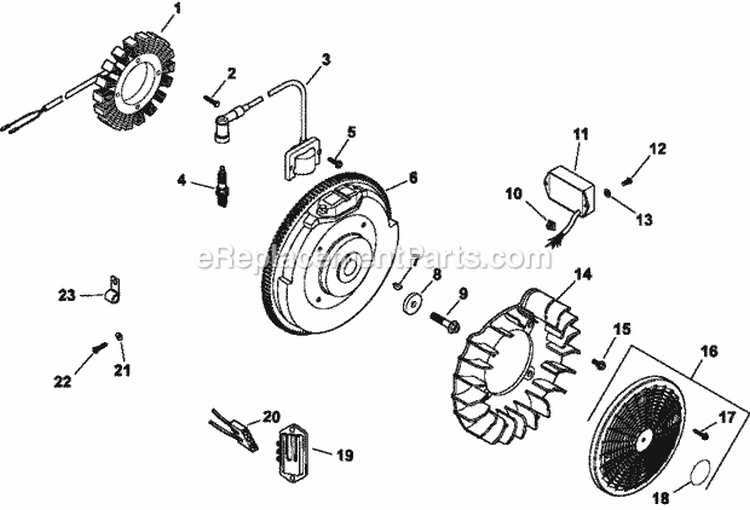 Page J Diagram and Parts List for CH740-0042  Kohler Engine