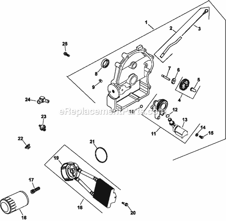 Page K Diagram and Parts List for CH25-68580  Kohler Engine