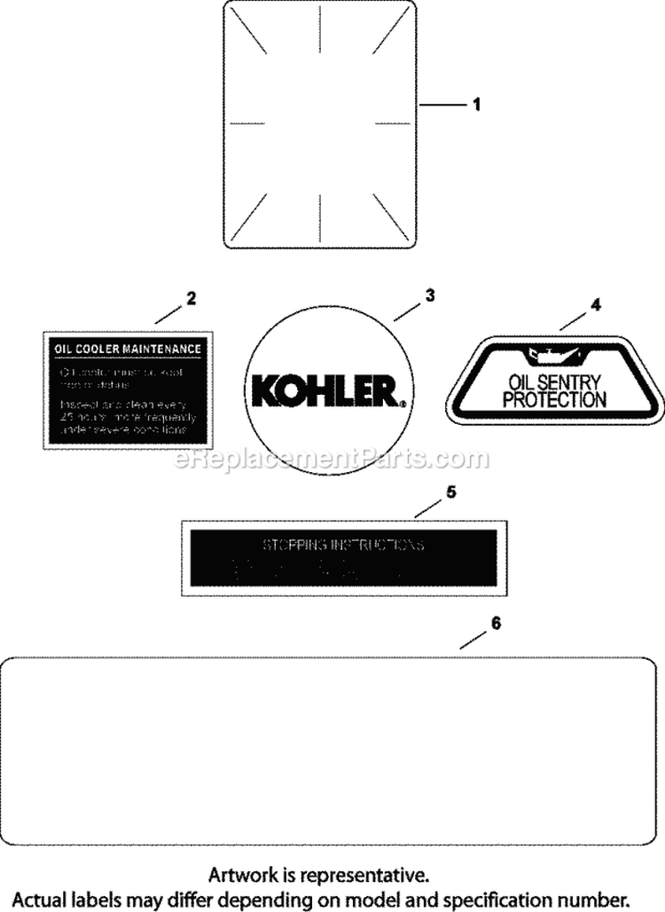 Page G Diagram and Parts List for CH730-0096  Kohler Engine