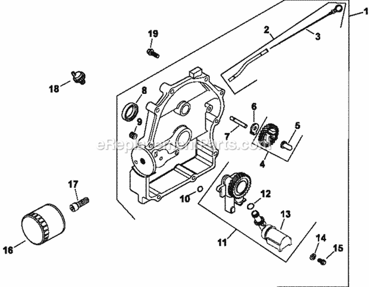 Page K Diagram and Parts List for CH740-0066  Kohler Engine
