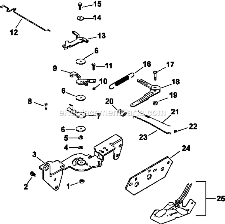 Page E Diagram and Parts List for CH25-68713  Kohler Engine