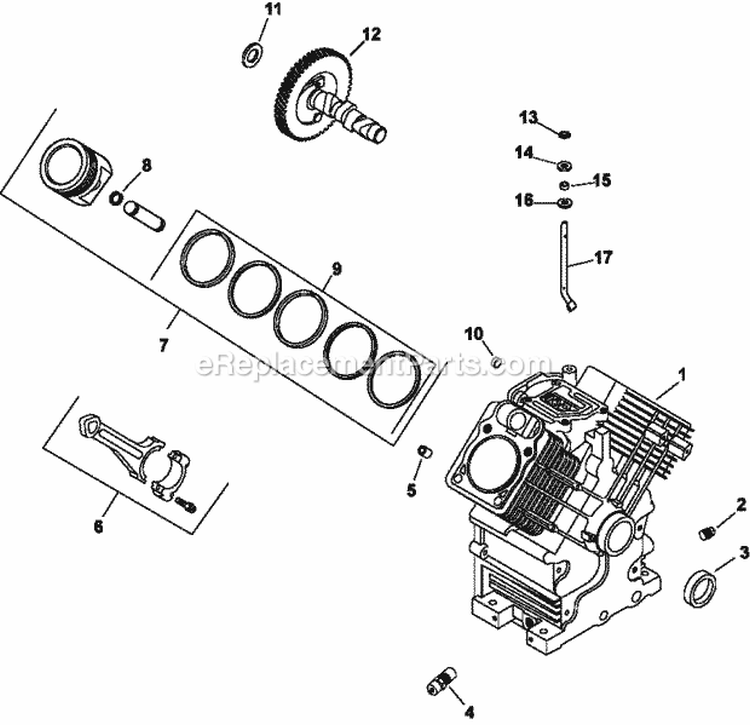 Page C Diagram and Parts List for CH740-0067  Kohler Engine