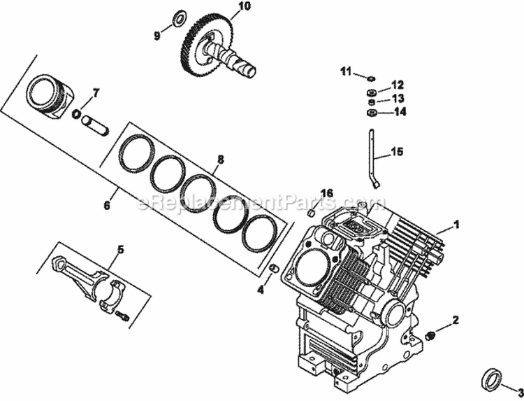 Page C Diagram and Parts List for CH740-0018  Kohler Engine