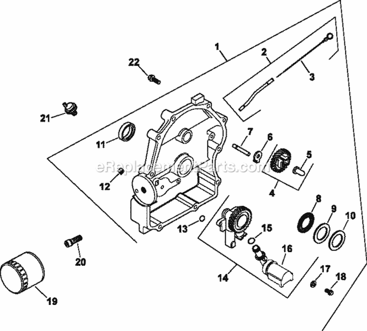 Page K Diagram and Parts List for CH740-0090  Kohler Engine