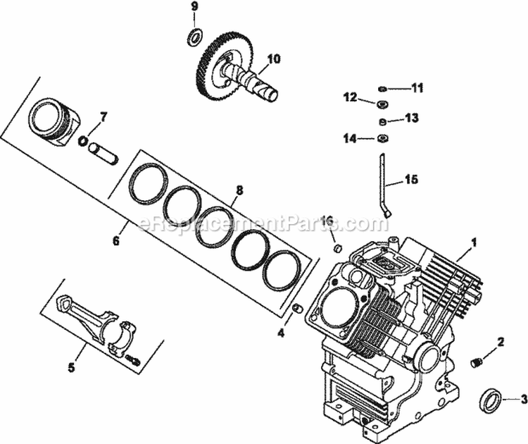 Page C Diagram and Parts List for CH740-0041  Kohler Engine